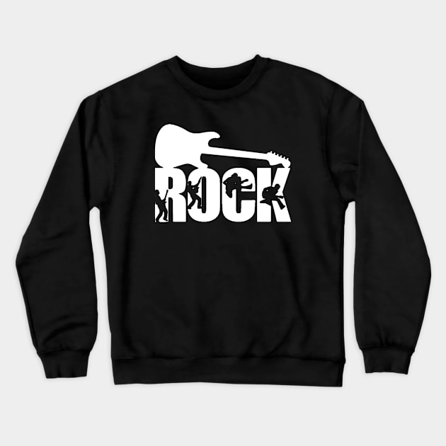 Rock Guitar Crewneck Sweatshirt by Ndolor